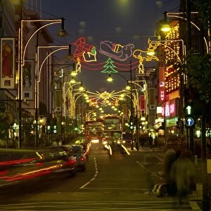 Christmas lights, Oxford Street, London, England, United Kingdom, Europe