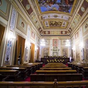 Courtroom at Royal Palace of Palermo (Palazzo Reale) (Palace of the Normans), Palermo, Sicily, Italy, Europe