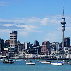 Skyline of Auckland, North Island, New Zealand, Pacific
