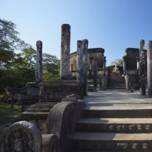 Vatadage, Quadrangle, Polonnaruwa, UNESCO World Heritage Site, North Central Province, Sri Lanka, Asia