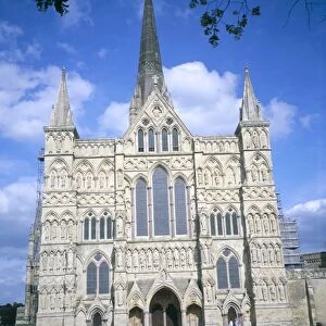 West front, Salisbury cathedral, Salisbury, Wiltshire, England, United Kingdom, Europe