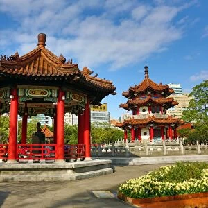 228 Peace Memorial Park with Pagodas in Taipei, Taiwan