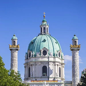 Austria, Vienna, Karlsplatz, Karlskirche - St. Charles Church
