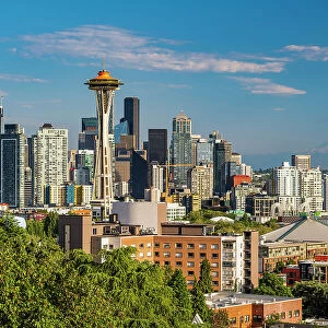 Downtown skyline with the iconic Space Needle, Seattle, Washington, USA