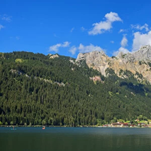 Haldensee with Haller and Tannheim mountains, Tyrol, Austira