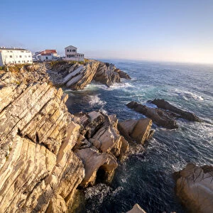 The houses of Baleal, on the cliffs of Baleal Island, Peniche municipality