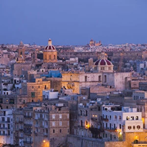 Malta, Valletta, Senglea, L-Isla, elevated view of Senglea Point