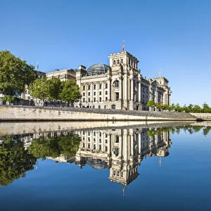 Reichstag, Paul Laobe Haus and River Spree, Berlin, Germany