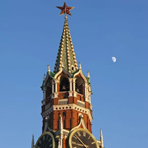 Russia, Moscow, Red Square, Kremlin, Spasskaya Tower