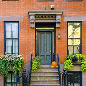 USA, New York, Brooklyn, Brooklyn Heights, Halloween Pumpkins