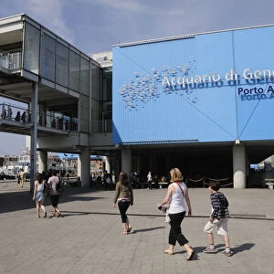Italy, Liguria, Genoa, Renzo Piano designed Aquarium, Porto Antico