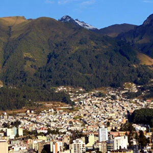 Americas, South America, Ecuador, Quito. At over 9, 000 feet in elevation, the capitol of Ecuador