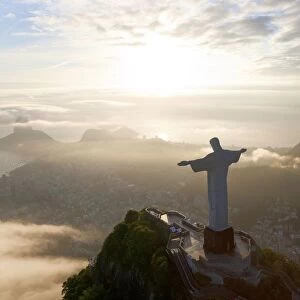 The Art Deco statue of Jesus, known as Cristo Redentor (Christ the Redeemer)