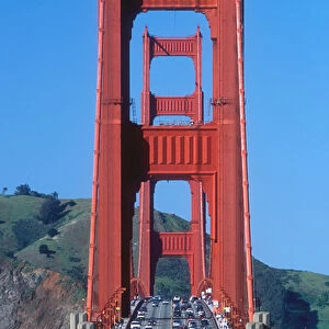 The Golden Gate bridge and the entrance to San Francisco Bay