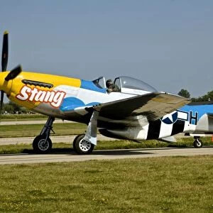 North American P-51 D Stang on the runway