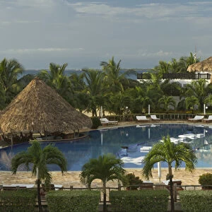 Saltwater pool at resort hotel, Placencia, Belize