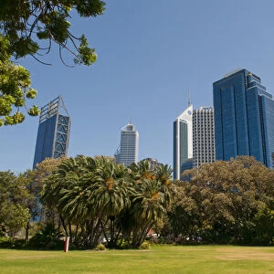 Skyline of new buildings in Perth in Western Australia Australia