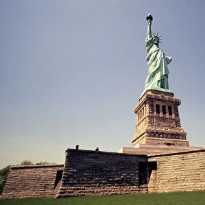 USA, New York, Ellis Island. Statue of Liberty
