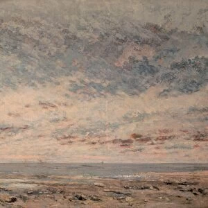COURBET: LOW TIDE, 1865. Low Tide at Trouville. Oil on canvas, Gustave Courbet, 1865