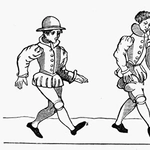 DANCE: LA GAILLARDE, 1588. Reproductions of wood engravings from Jehan Tabourots Orch