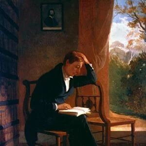 JOHN KEATS (1795-1821). English poet. Oil on canvas, 1821, by Joseph Severn