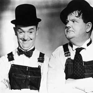 LAUREL AND HARDY. Stan Laurel (left) and Oliver Hardy