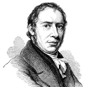 RICHARD TREVITHICK (1771-1833). English engineer and inventor. Trevithick built the first high-pressure steam engine (1800) and the first steam locomotive tried on a railway (1804). Wood engraving, 1877-1878