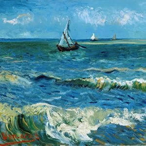 VAH GOGH: SEASCAPE, 1888. Seascape near Les Saintes-Maries-de-la-Mer. Oil on canvas