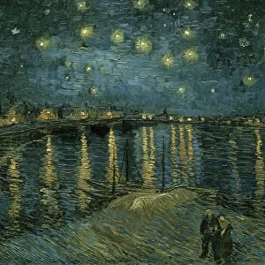 VAN GOGH: STARRY NIGHT. Oil on canvas, Vincent van Gogh, 1888
