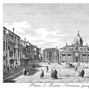VENICE: MARIA FORMOSA. Campo Sta. Maria Formosa in Venice, Italy, with Palazzo