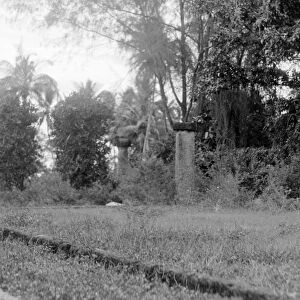 ZANZIBAR: RUINS, c1936. Palace or temple ruins in Zanzibar. Photograph, c1936