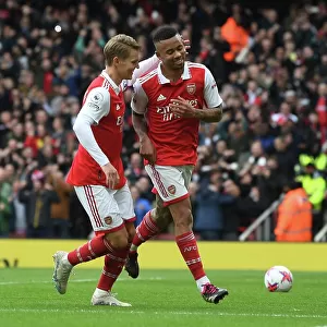 Arsenal: Jesus and Odegaard Celebrate First Goal in 2022-23 Premier League Win Against Leeds United