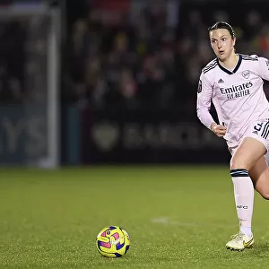 Arsenal's Lotte Wubben-Moy in Action against West Ham United in FA Women's Super League