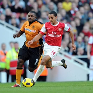 Theo Walcott (Arsenal) Sylvan Ebanks-Blake (Wolves). Arsenal 2: 0 Wolverhampton Wanderers