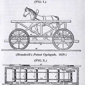 Brandreths horse locomotive Cyclopede. From Engineers and Mechanic s