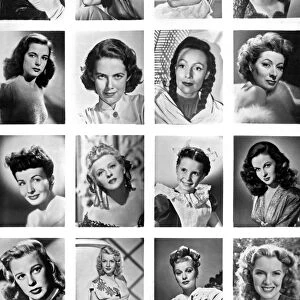 A Collage Of Movie Starlets Portraits