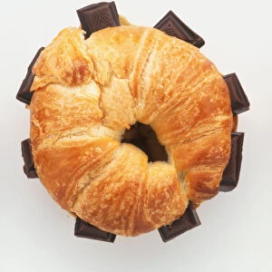 Croissant filled with chocolate