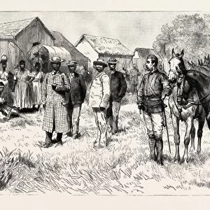 Dinizulu, Undabuko, and Chingwao, the Exiled Zulu Chiefs, Leaving the Gaol at Eshowe