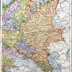 Eastern Europe between the First and Second World Wars. From Bacons Excelsior Atlas of