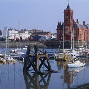 Great Britain, Wales, Cardiff, 19th century, Pierhead Building overlooking the Cardiff Bay