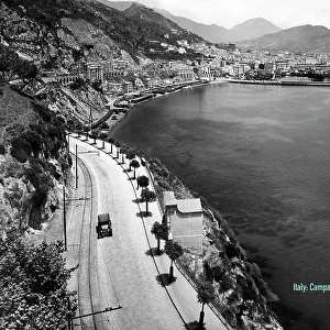 Italy, campania, street from pompei to salerno, 1940