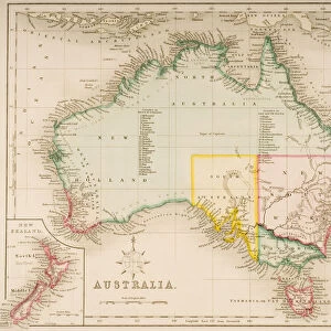 Map of Australia and New Zealand Drawn and engraved by J Archer Pentonville London c 1830