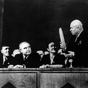 Nikita khrushchev during his corn campaign, 1959
