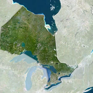 Province of Ontario, Canada, True Colour Satellite Image