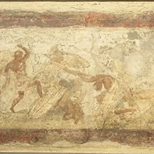 Rome, Tomb of Statilii on Esquiline, fresco depicting battle scene
