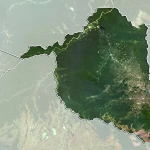 State of Rondonia in 1990, Brazil, True Colour Satellite Image