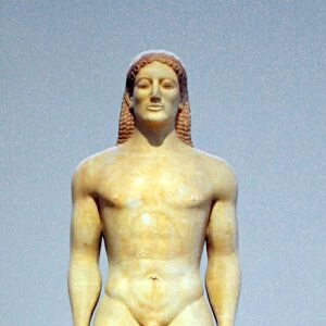 Statue of kouros, Parian marble, from Anavyssos