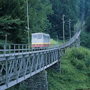 Switzerland, Berne Canton, Lake Thun, Niesen, funicular railway