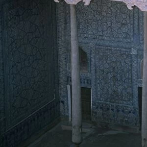 Uzbekistan, Khiva, Itchan Kala, audience room at Tosh-Hovli Palace