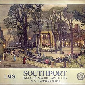 Southport, Englands Seaside Garden City, LMS poster, 1923-1947